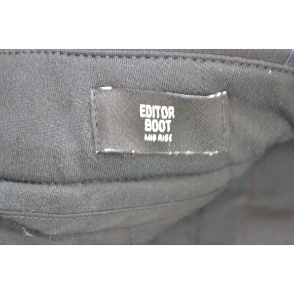 Express Editor Women's 6 Tall Black Mid Rise Bootcut Pant - Picture 7 of 15